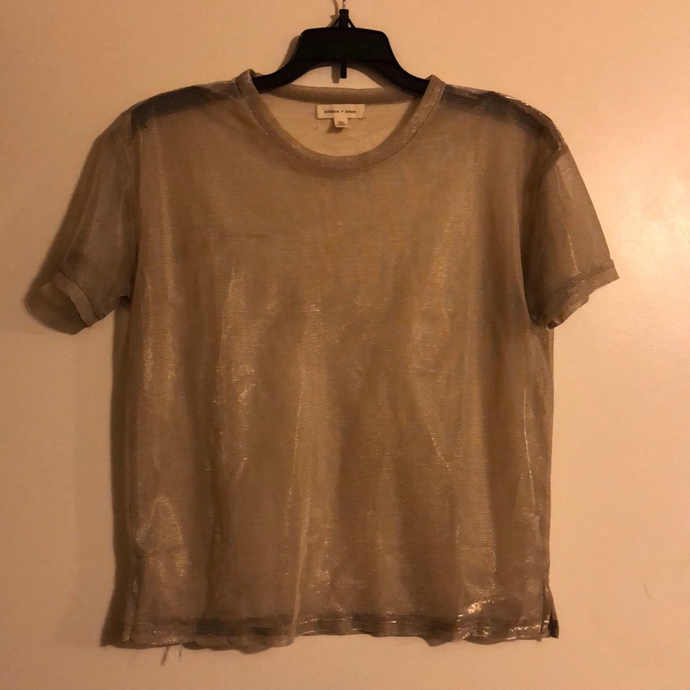 Gold holographic top